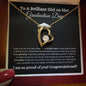 To a Brilliant Girl | Graduation Gift | Forever Love Necklace (BW)