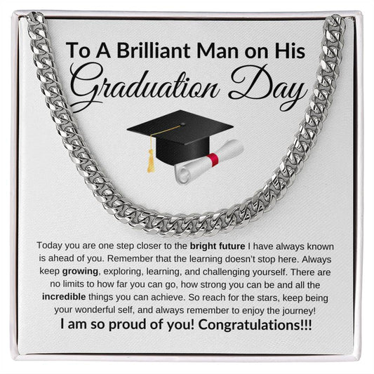 To a Brilliant Man | Cuban Link Necklace | Graduation