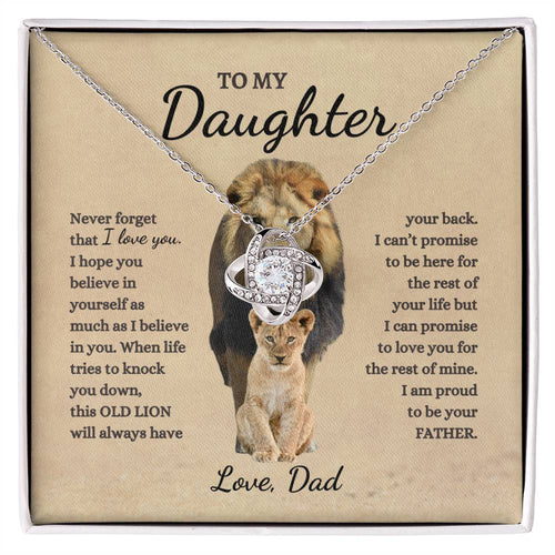 [Almost Sold Out] To My Daughter (Old Lion)| Love Knot Necklace