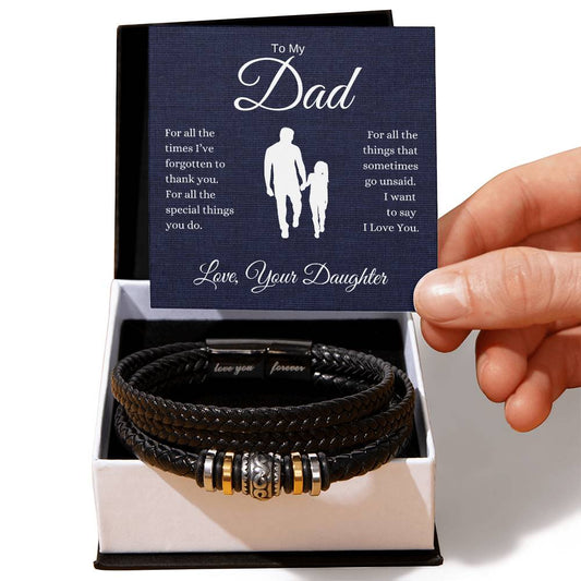 To My Dad | Love, Your Daughter | Love You Forever Bracelet