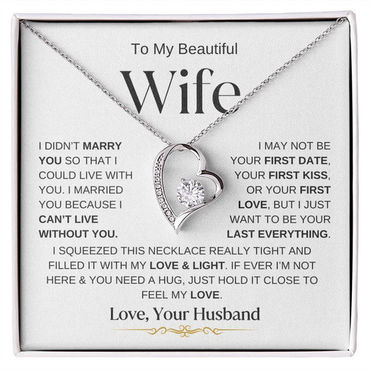 To My Beautiful Wife | Forever Love Necklace - WB2