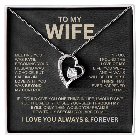 Wife Heart Necklace | Meeting you was fate