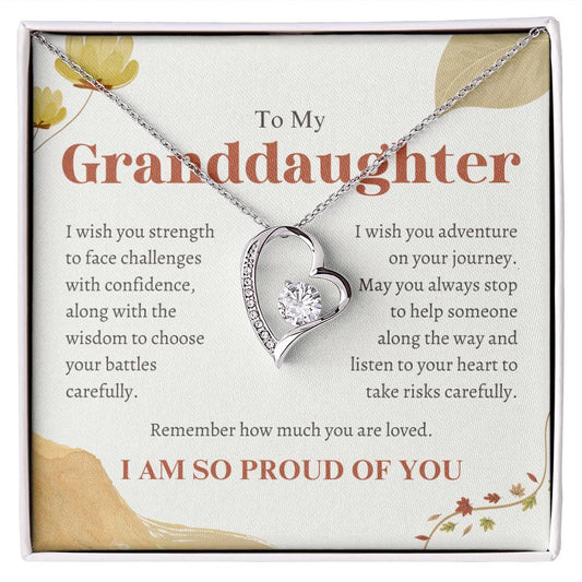 💓🎁To My Granddaughter, I am so proud of you | Forever Love Necklace