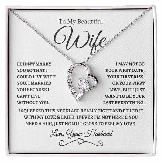 To My Beautiful Wife | Forever Love Necklace - WB1