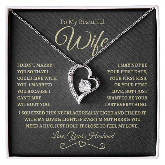 To My Beautiful Wife | Forever Love Necklace - BG