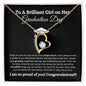 To a Brilliant Girl | Graduation Gift | Forever Love Necklace (BW)