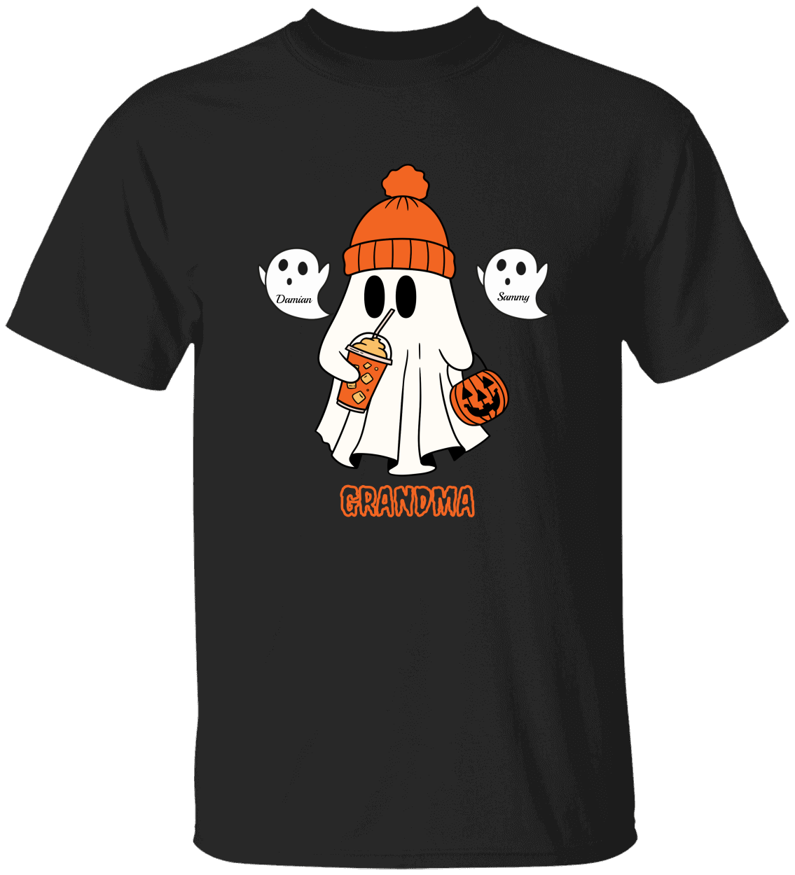 Grandma Ghost Tshirt | Halloween | Personalized (up to 9 kids)