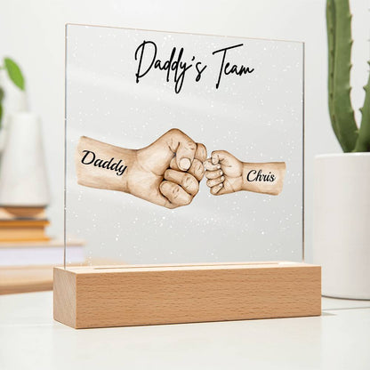 Daddy's Team | Personalized Acrylic Plaque