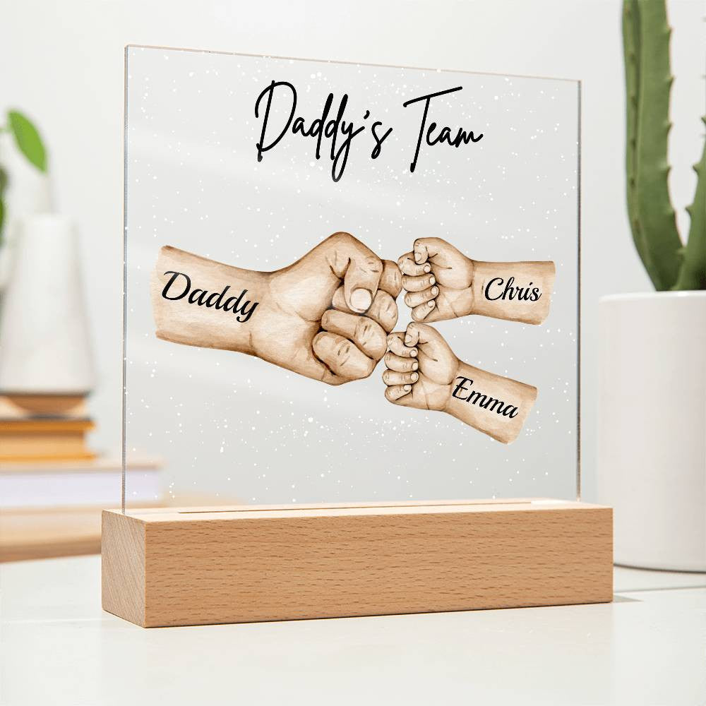 Daddy's Team | Personalized Acrylic Plaque