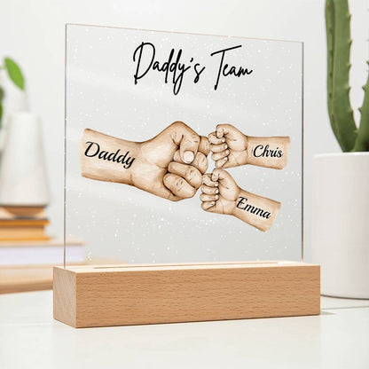 Daddy's Team | Personalized Acrylic Plaque