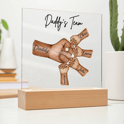 Daddy's Team | Personalized Acrylic Plaque