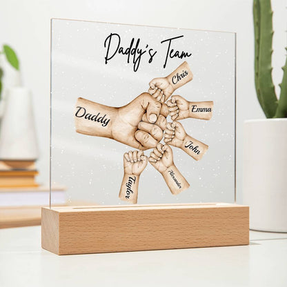 Daddy's Team | Personalized Acrylic Plaque